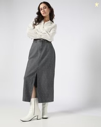 GAP Women Denim Midi Pencil Skirt with Embellishment