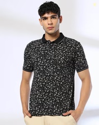 JOHN PLAYERS Men Slim Fit Printed Polo T-Shirt