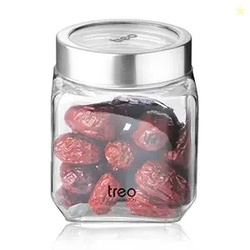 Treo by Milton Cube Storage Containers, 1 Piece, Glass Jar with Air Ti