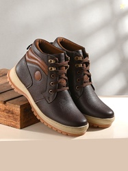 Roadster The Lifestyle Co. Men Brown Textured Biker Boots