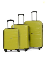 Teakwood Small-Medium-Large Size 8 Wheels Trolley Bag, Hard Cabin with