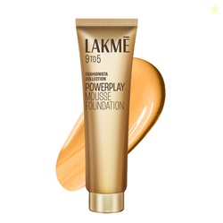 Lakme Powerplay Mousse Foundation, Matte Finish, Full coverage, Lightw