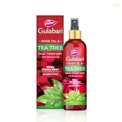 Dabur Gulabari Rose Oil & Tea Tree Face Toner Mist & Rosewater with Sa