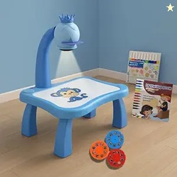 GRAPHENE Drawing Projector Table Set Blue Led Drawing Board for Kids T