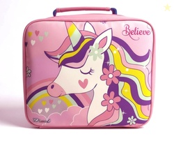 Jiada Unicorn Theme Insulated Bento Box Lunch Bag for Kids for School 