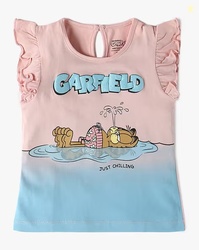 INF FRENDZ Girls Garfield Print Regular Fit Round-Neck T-Shirt