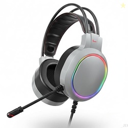 Drumstone +   Wired Gaming Headphones with RGB Light, Over Ear Headset
