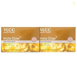 VLCC Insta Glow Gold Bleach - 60g X 2 ( Pack of 2 ) | With Colloidal G