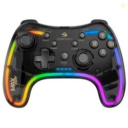 ZEBRONICS MAX FURY Transparent RGB LED Illuminated Wired Gamepad for W