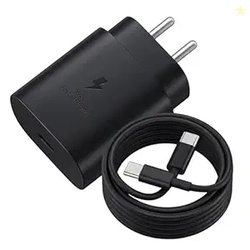 25W Charger for Samsung with Type-C to C Cable | Super Fast Charging f