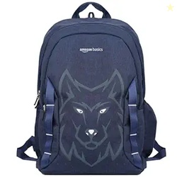 amazon basics Nylon Casual Standard 4 Compartment Backpack (11629-Wolf