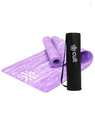 CULT Lavender TPE 6mm with Bag & Strap Yoga Mat Marble Print