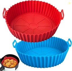 TAGPR silicone tray for air fryer Liners 8 Inch Round Reusable Basket 