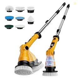 Electric Spin Scrubber with 8 Replaceable Brush Heads 6 Adjustable Ang