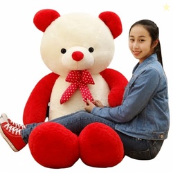 JAI SHREE Red White 5 Feet Soft Plush Teddy Bear for Kids & Girls | Cu