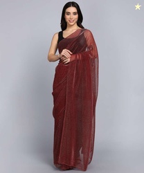 Miracle tex Embellished Bollywood Lycra Blend Saree with Unstitched Bl