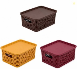 CHITRAKUT Premium Plastic Storage Baskets for Fruit, Ve...