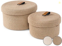 Kirti textile Jute, Jute Luxury Cess Jute Storage Basket Duo Stor...mo