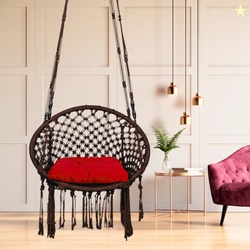 Patiofy Polyester Large Swing (Brown, Red, DIY(Do-It-Yourself))