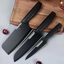 Stainless Steel 3 Pieces Professional Kitchen Knife Set, Meat Knife, C