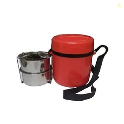 ATEVON Collection - Insulated Stainless Steel 2-Tier Lunch Box - Durab