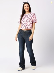 Being Human Women Floral Printed Boxy T-shirt