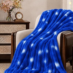 Cortina Embossed Fur Blanket Double Size -Embossed Soft and Warm Decor