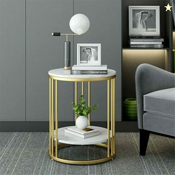 SEB HD Double Top Bedside Table / End Table for Living Room Bedro...mo