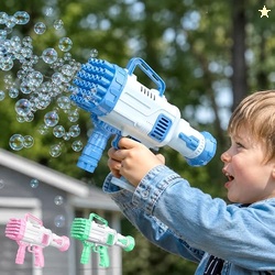 VGRASSP 32 Holes Power Blow Bubble Launcher Gun Toy for Boys and Girls