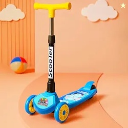 VGRASSP 3 Wheel Skate Scooter for Kids with PVC Wheels, Foldable & Hei