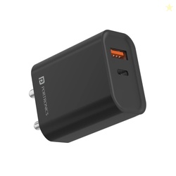Portronics Adapto 45 22.5 W Mobile Charger Adapter with Dual Port (USB