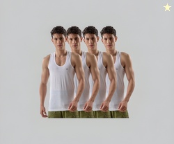 LUX VENUS Vest for Men White | 100% Cotton | Pack of 4