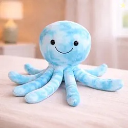 Toyshine 30cm Octopus Soft Toy | Cute Tie-Dye Plush Octopus with 8 Sof