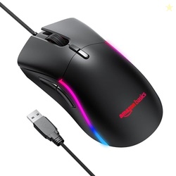 amazon basics Mini Ultralight Wired Gaming Mouse - 8500 DPI Optical Se