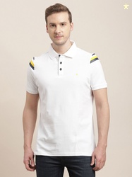 Turtle Men Solid Polo Collar Cotton T-shirt