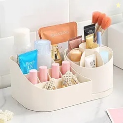 SHUTTLE ART Makeup Organizer, White 360 Rotating Make up Organiser, Co