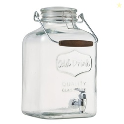 Better Homes & Gardens Glass 2 Gallon Beverage Dispenser with Glass Cl
