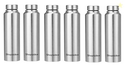 Shopsidex bottle Stainless Steel Water Bottle, 1000 ml, Silver, Leak-P