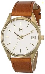 MVMT Leather Analog White Dial Women's Watch-28000412-D, Band Color-Br