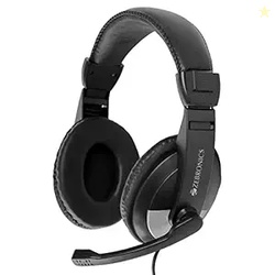 ZEBRONICS Zeb-200HM Wired On Ear Headphone with Mic, Dual 3.5mm Connec