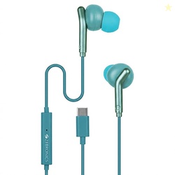 ZEBRONICS Type-C Wired Earphones, in-Line MIC, Deep Bass, 1.2m Cable, 
