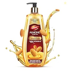 Dabur Almond Hair Oil - 650 ml|Provides Damage Protection|Non Sticky F