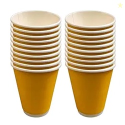 BonKaso 360ml Double Wall Disposable Cups | Beer-Style Ripple Glass fo