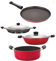 Nirlon Non Stick Aluminium Pfoa Free Non-Toxic Durable Kitchenware Set