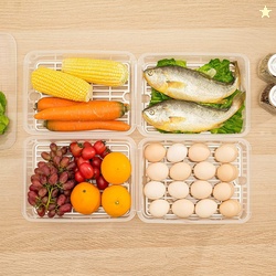 VR Plastic Fridge Container  - 2500 ml (Pack of 4, Clear)
