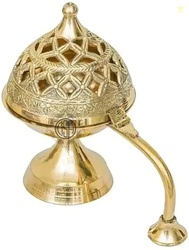 Dsh Home Purifying Brass Dhuna Loban Burner Dhooni Dhoop Dani Dhu...mo