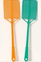 Separate Way Manual ABS Plastic Square Fly Swatter with Long Handle, F