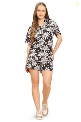 ENCIGER Womens Printed Casual Shirts and Shorts Set 2-Piece Co Ord Set