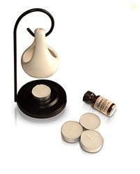 Pure Source India Aroma Set with 10 ML Aroma Oil and 4 Tea Light Candl