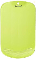 Floraware Plastic Chopping Board with Drainer, BPA Free, Green